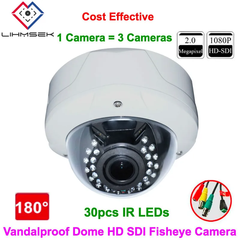HD 1080P CCTV wired AHD camera 2.0MP 180 Degree Fisheye IR Dome Camera Security