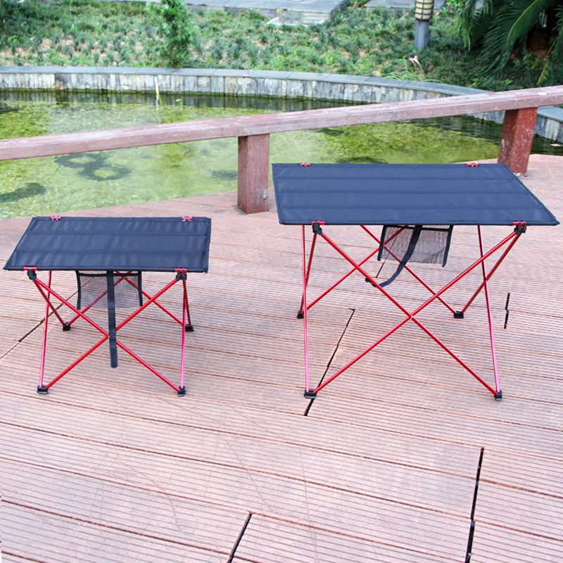  Outdoor Table Portable Foldable Camping Furniture Computer Tables Picnic Size S L 6061 Al Light Col