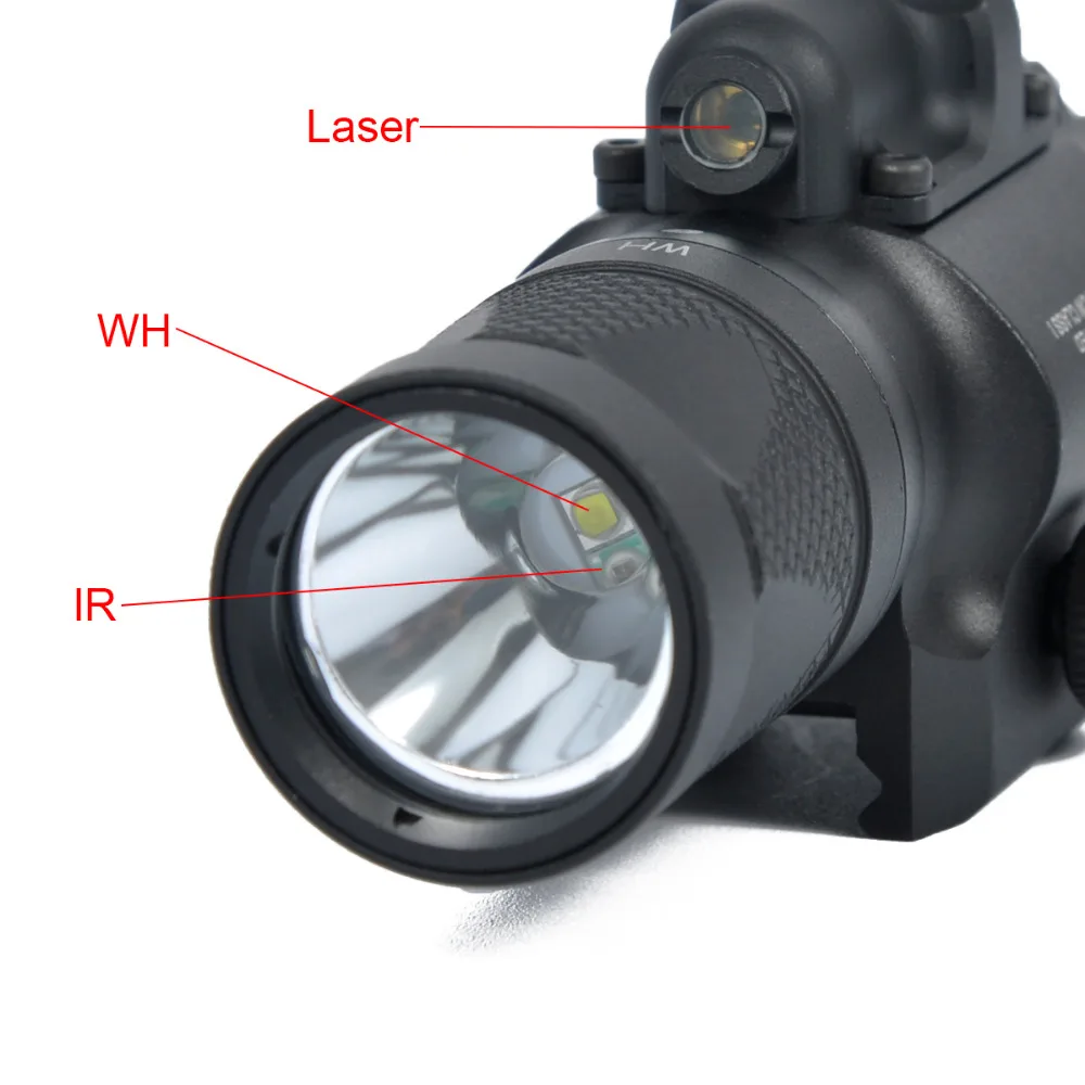 AIMTIS X400V ИК ночного видения оружейный светильник комбинированный лазерный тактический пистолет светодиодный красный лазерный фонарик ультра высокий выход оружие