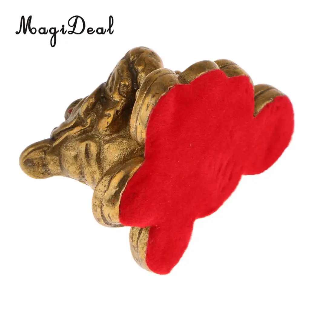 Golden Brass Money LUCKY 3-Leg Frog Fortune Wealth Lucky Toad Statue Figurine with Coins for Home Store Feng Shui Decoration