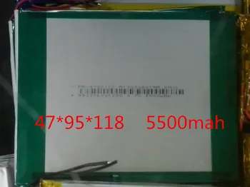 

3.7V 5500mah 4795118 Lithium Polymer Rechargeable battery For DIY GPS PSP Power bank Tablet PC MID DVD PAD Free shipping