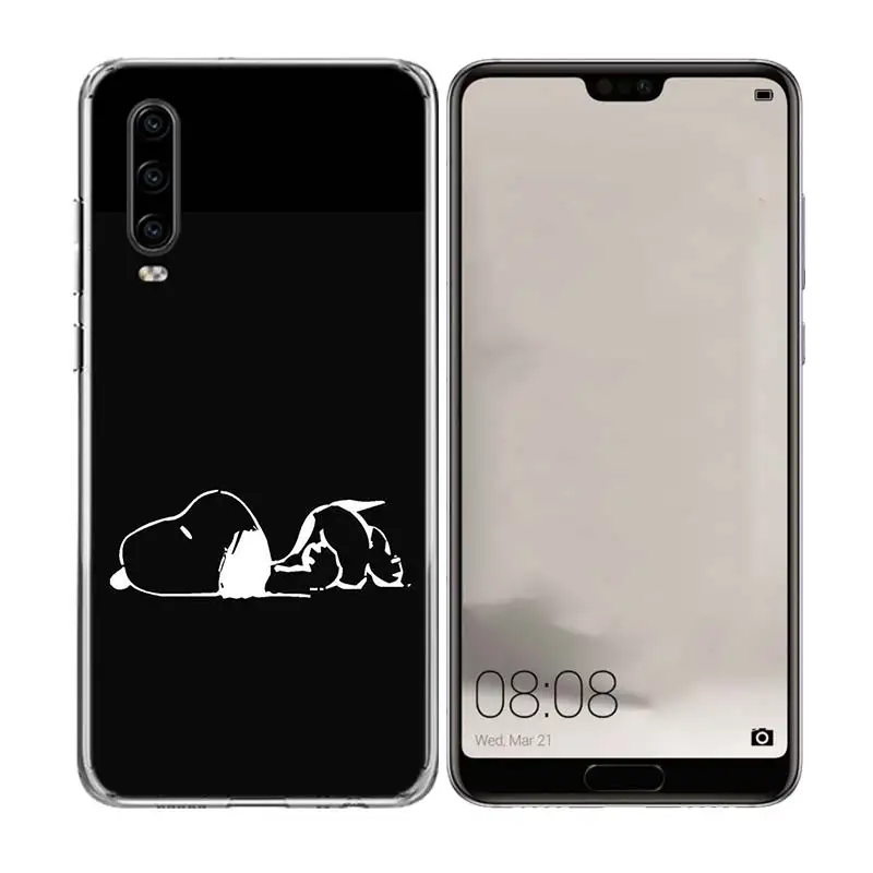 Snoopys و Woodstocks شعبية الفن الهاتف حافظة لهاتف huawei P20 P30 لايت برو P8 P9 P10 P الذكية نوفا 4 هدية نمط مخصصة غطاء