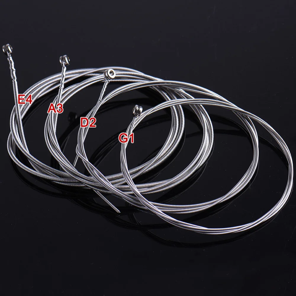 4 Pcs Bass Strings Guitar Parts Accessories Stainless Steel Silver Plated Gauge Guitar|strings bass guitar|accessories guitarguitar parts |