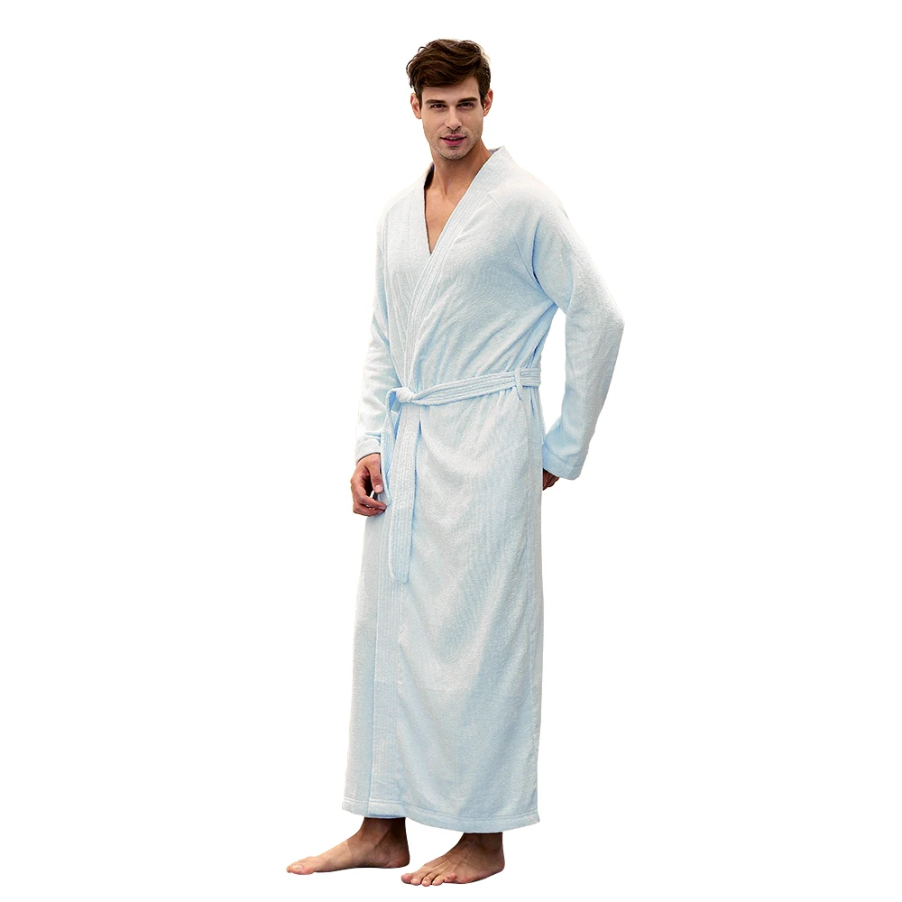 Men and Women Quality autumn and winter 100% lovers cotton towel plus size Ultra Long Robe bathrobes sleepwear Loungewear Men and Women Quality autumn and winter 100% lovers cotton towel plus size Ultra Long Robe bathrobes sleepwear Loungewear