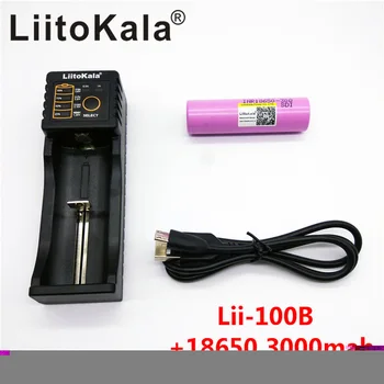 

Liitokala 100% Original INR18650 30Q Rechargeable battery 3000mAh li-lon battery For E-cigarette use+Lii-100B 18650 charger