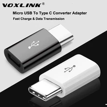 VOXLINK Micro Usb Stecker Auf Typ-c Micro usb Zu Typ C Konverter Adapter für Huawei Macbook Oneplus Xiaomi lade Ladegerät