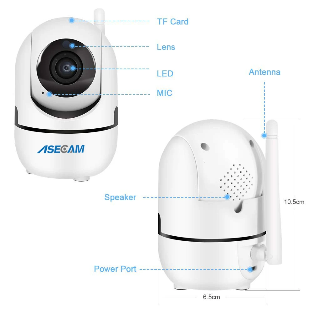 ASECAM HD 1080P облачная Беспроводная ip-камера, интеллектуальная автоматическая отслеживающая безопасность человека дома, CCTV сетевая камера с WiFi детектором движения