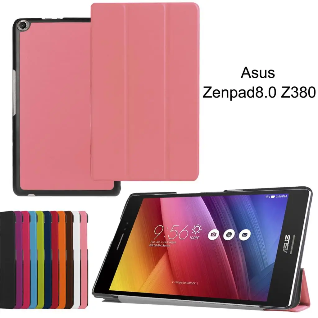 Магнитный смарт-чехол из полиуретановой кожи чехол для Asus Zenpad 8,0 Z380 Z380C Z380KL 8 дюймов планшетный чехол s Чехол+ пленка+ стилус