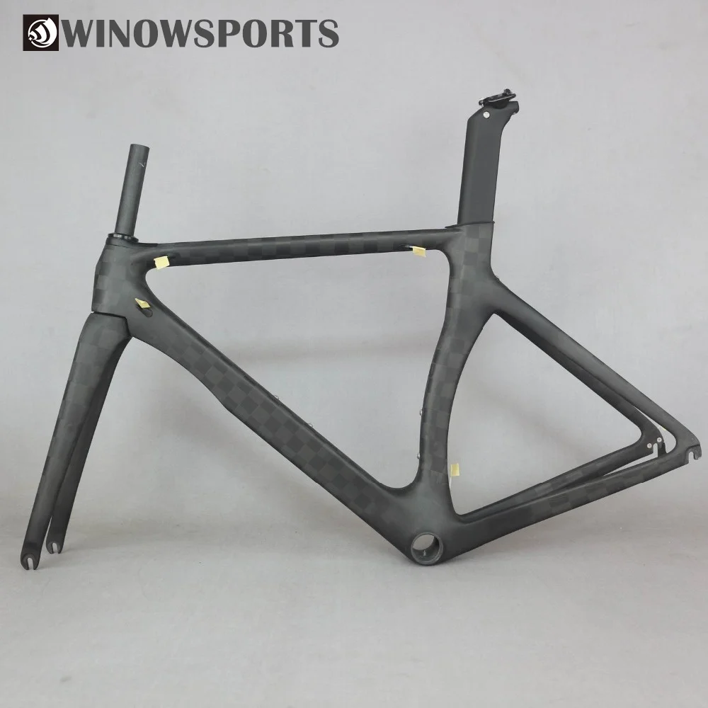 Winowsports 700c Hight Modulus Toray 18K матовые карбоновые рамы для дорожного велосипеда bb92 aero racing 46 48 50 52 54 см нормальный обод тормозной рамы