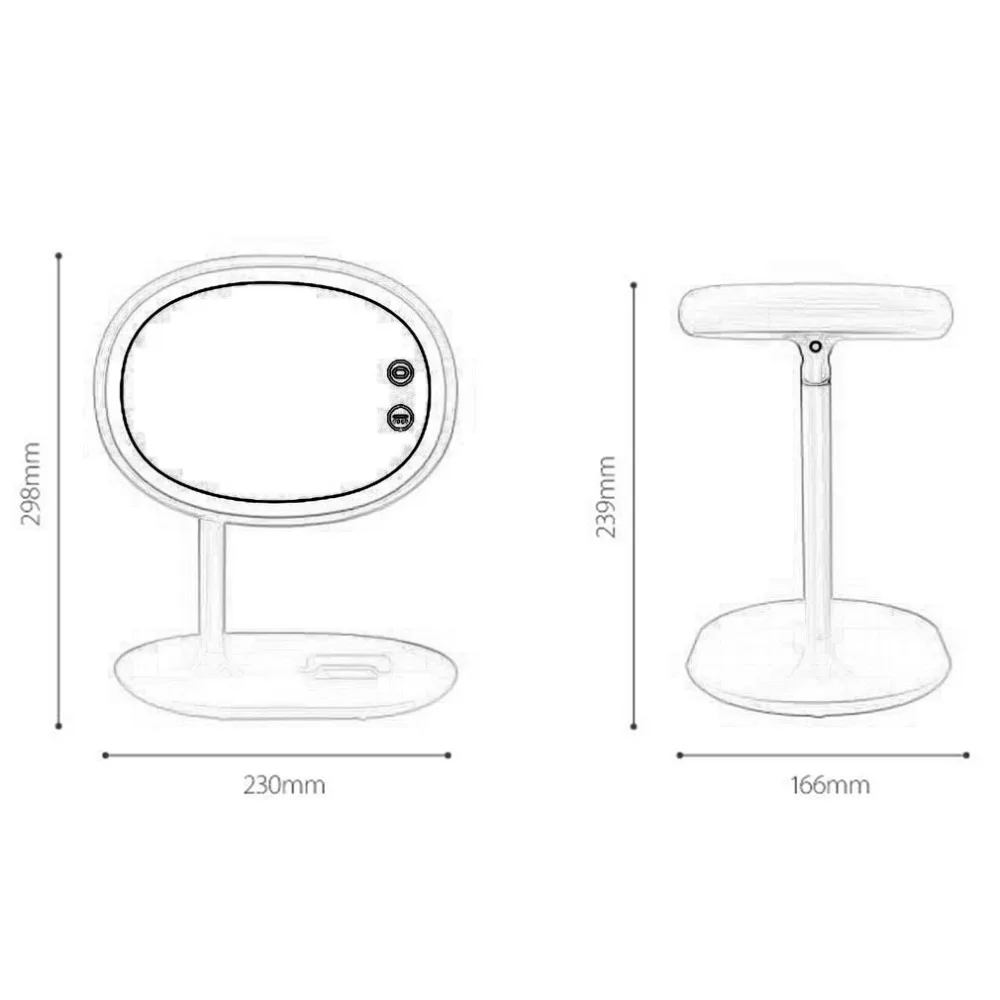 Светодиодный светильник для макияжа, зеркало, косметическая настольная лампа, USB сенсорный такт переключатель, лампы для спальни, регулируемый держатель для телефона, кронштейн, уникальный подарок