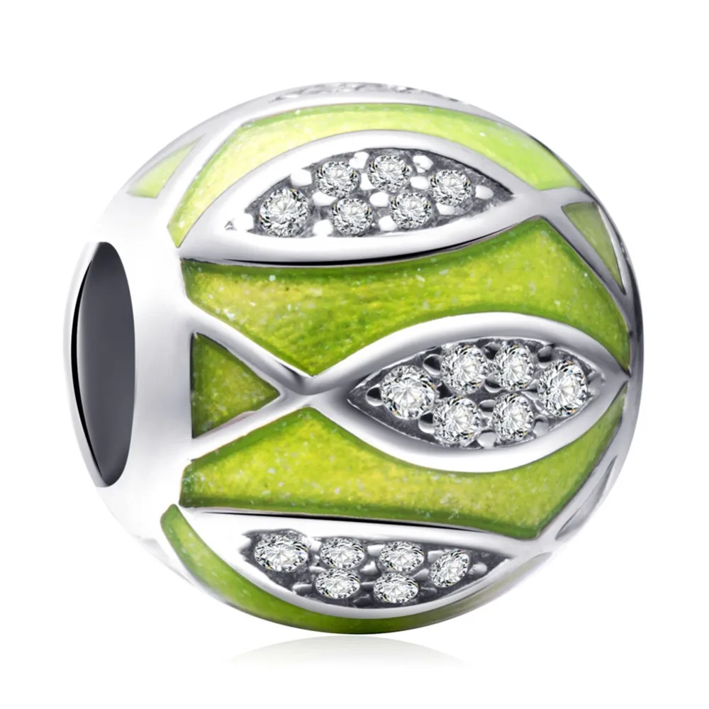 RainMarch Silver Beads Fits Pandora Charms Bracelet Original 925 Silver Beads Fish Round Charm Women Jewelry Making Dropshipping (1)