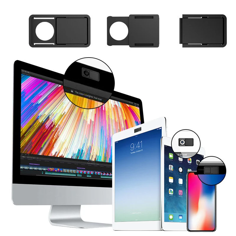 3pcs Webcam Cover Slider Camera Shield Privacy Protect Sticker For Laptop Phones