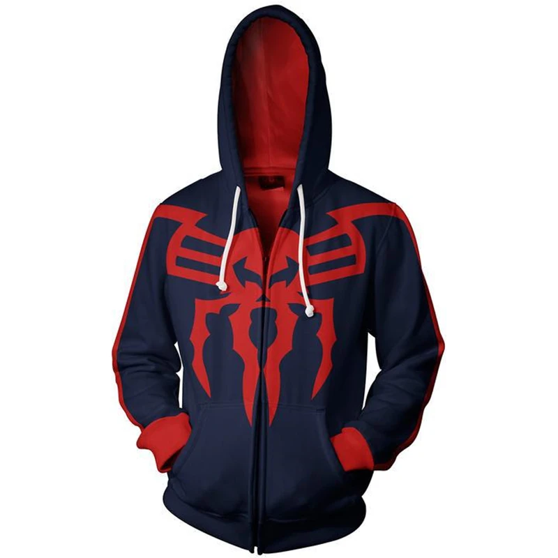 Человек-паук 2099 Мигель О 'Хара косплей мужская мода и досуг толстовки свитер 3D принт кардиган на молнии толстовки куртка