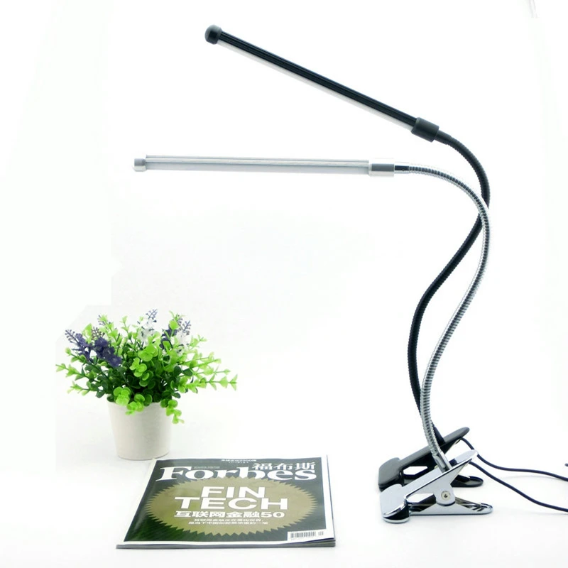  Led Eye protection Two levels brightness switch dimmer reading table Desk Lamp with metal Clip 1pcs