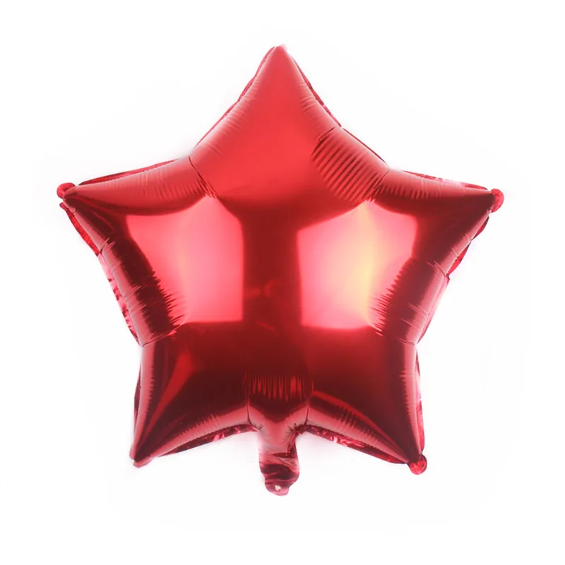 Hdbfh Новинка 18-дюймовые светильник версия монохромный "пятиконечная звезда" алюминиевый шар праздничные Свадебные вечерние украшения декоративный шар - Цвет: red