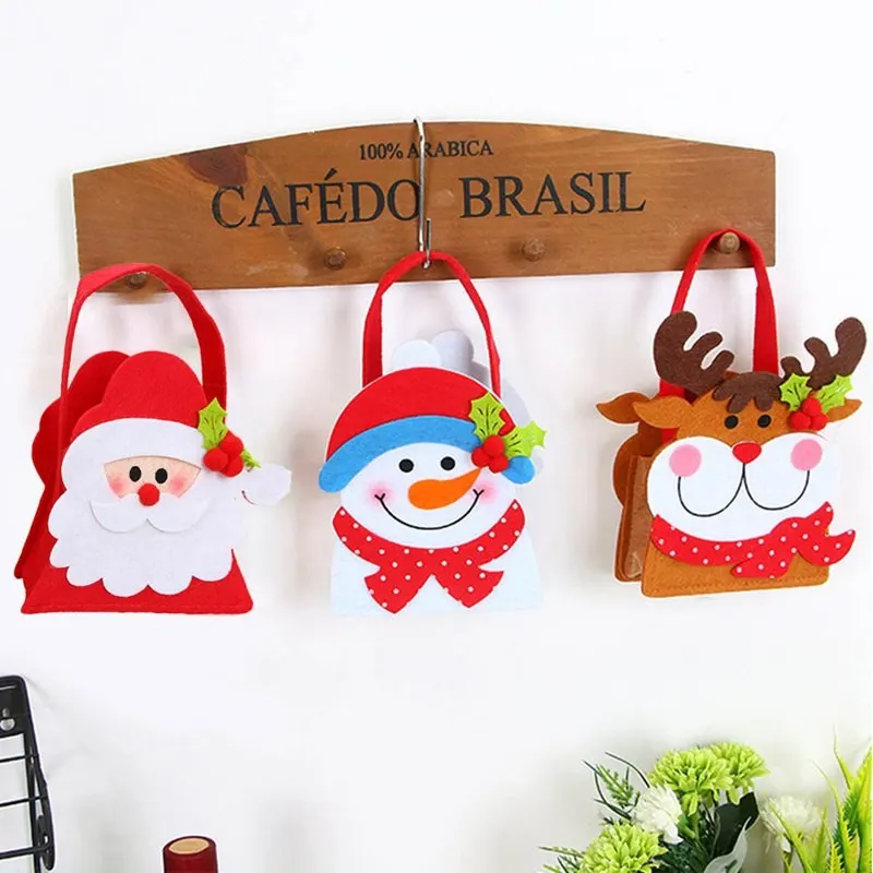 

Creative Christmas New Year Candy Bags Hanging Christmas Gift Bags Santa Claus Snowman Elk Candy Bags Christmas Decor