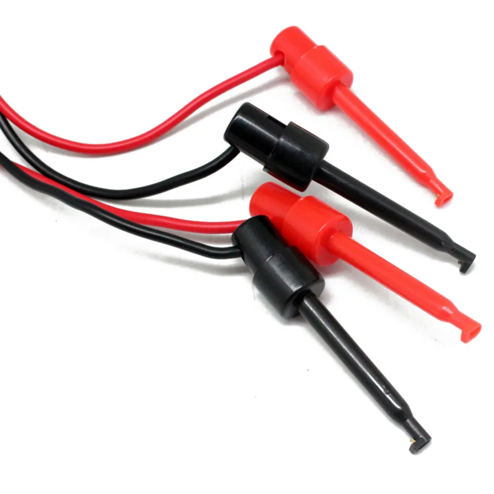 AideTek BNC to Mini Grabber Test Lead Set red black