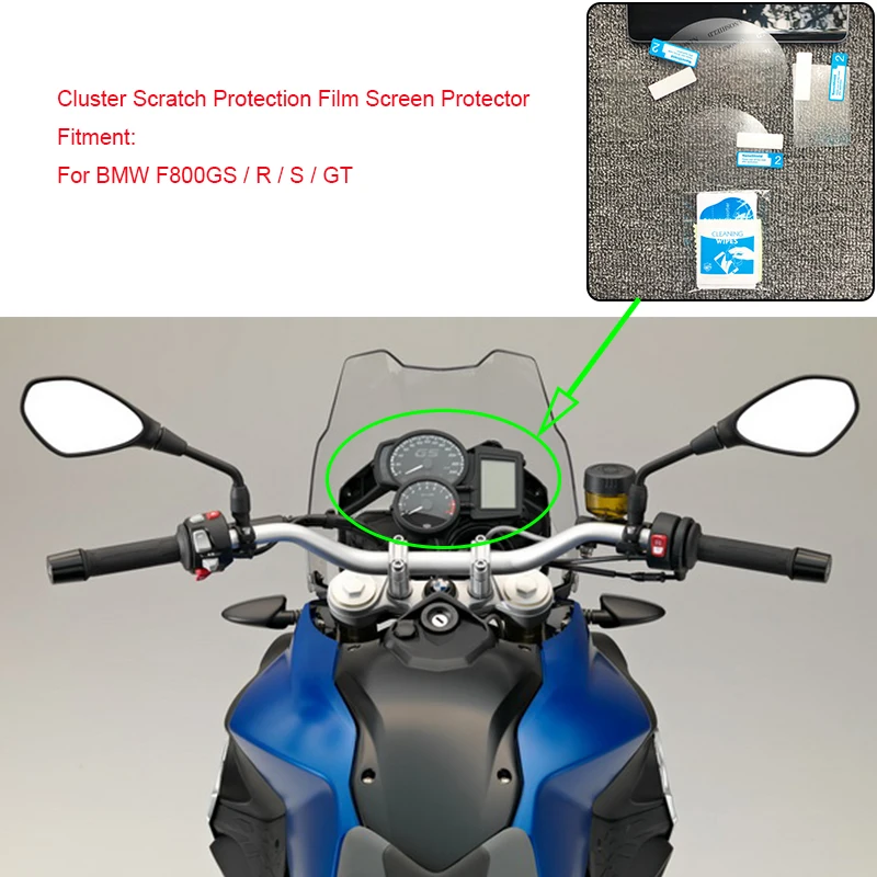 MTCLUB For BMW F800GS F800 R  S  GT Motorcycle Speedometer Cluster Scratch Protection Film Screen Protector TPU Film Clear (6)