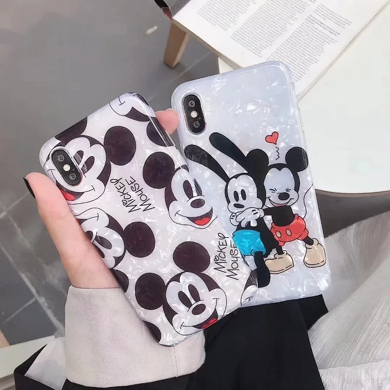 

soft Conch Shell phone case For iphone 6 6s 7 8 plus X XS XR MAX 6plus 7plus 8plus Minnie Mickey Mouse Donald Daisy Duck case