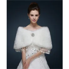 Стильная зимняя Свадебная шаль, свадебное болеро, теплое свадебное платье из искусственного меха, накидка на плечи с мехом, Hochzeit