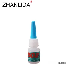 ZHANLIDA 502 5.5g Super Glue Instant Quick Drying Cyanoacrylate Adhesive Strong Fast for Epoxy Resin Leather Rubber Metal