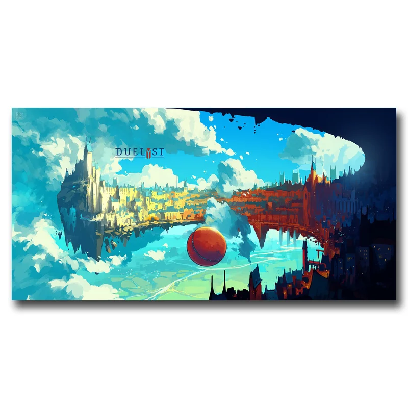 FOOCAME Duelyst искусство видеоигр шелковая ткань плакат печать домашний декор