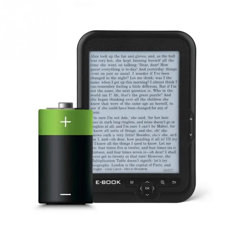 Портативный E book reader 6 дюймовый с разрешением 800x600 и синей крышкой 300DPI 16 ГБ 8 4