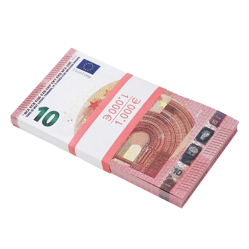 

Fake Money 10 euro Bills, fake 10 euro banknote Realistic Play Money That Looks Real, Double-Sided Pretend Play Prop 2000pcs