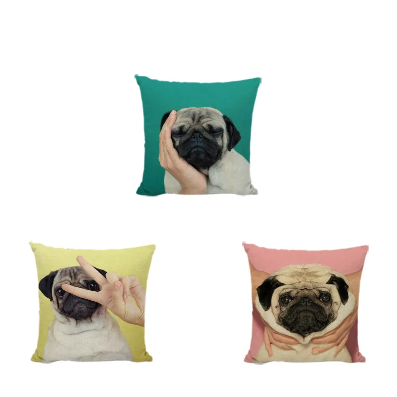 Grosir Lucu Anjing Cushion Cover Bahasa Perancis Bulldog Stang