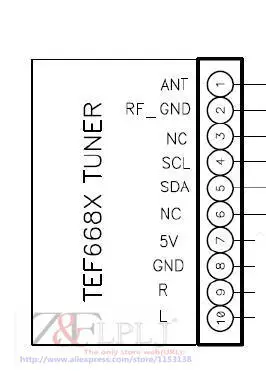 Автомобильный радиомодуль с основным чипом TEF6686HN / F8602 тюнер TDQ 230V // AM/FM Цифровая
