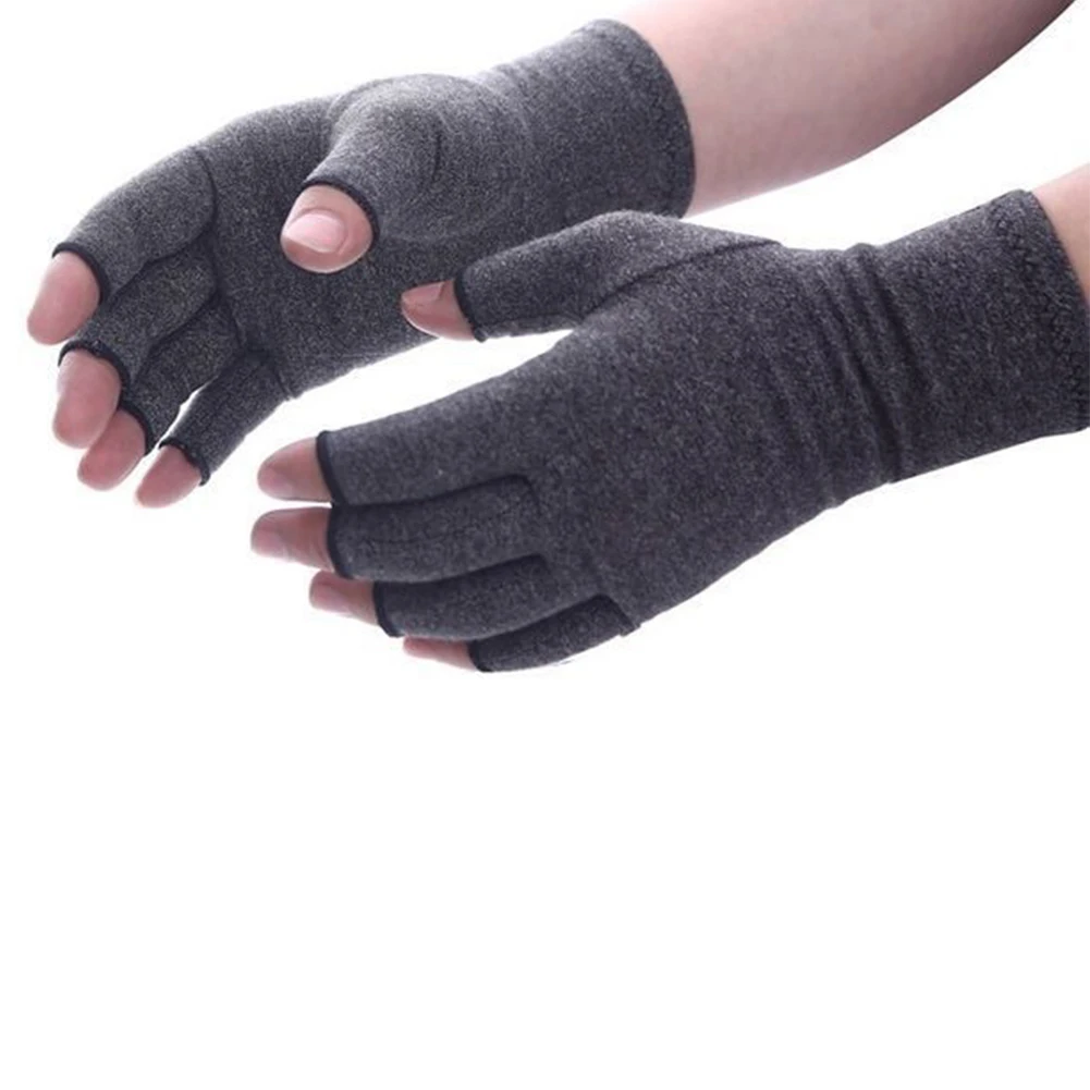 Человек для женщин эластичные Tendonitis дышащий защитный черный боли половина палец перчатки при артрите сжатия Carpal туннель рука