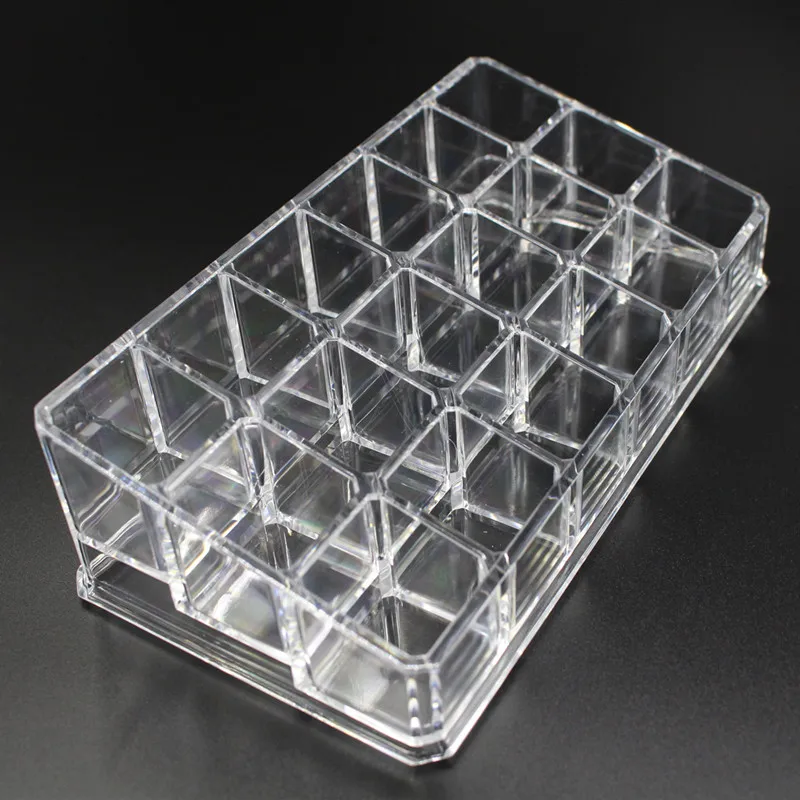 

18 Grid Acrylic Cosmetics Box Lipstick Organizer Brush Holder Makeup Storage Nail Polish Corganizer BoxFor Cosmetics