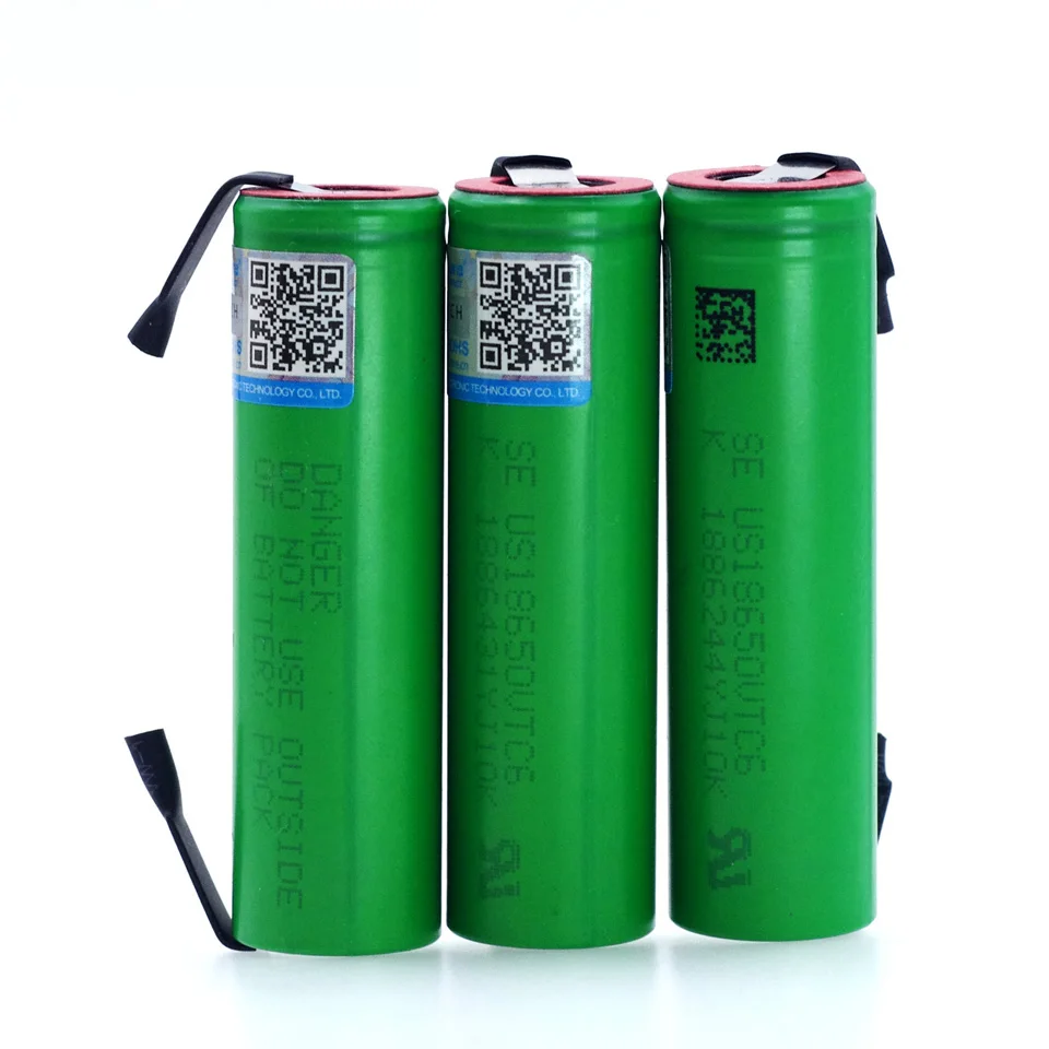 

VariCore VTC6 3.7V 3000mAh 18650 Li-ion Battery 30A Discharge for Sony US18650VTC6 Tools e-cigarette batteries+DIY Nickel sheets