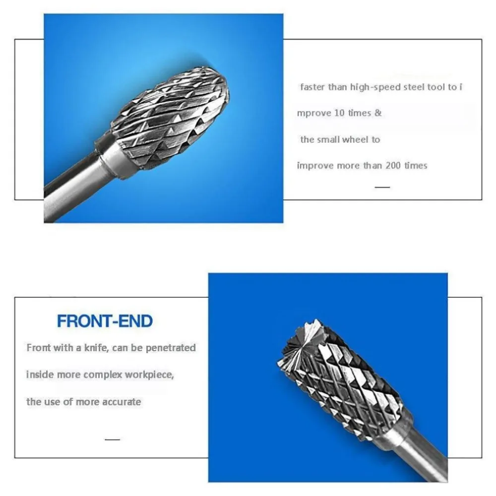 10 шт. набор высокоскоростных стальных электрических шлифовальных головок, деревообрабатывающий, вращающийся Фрезерный резак, разделочный нож