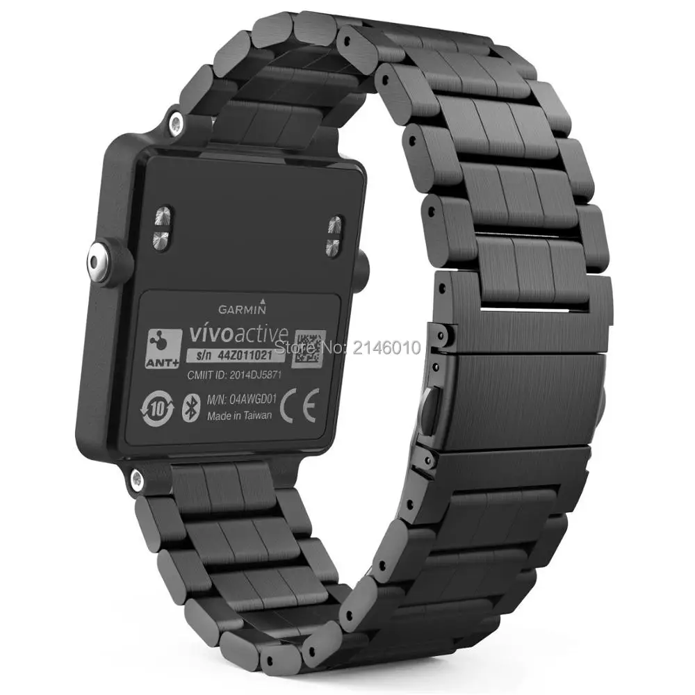 

Universal Stainless Steel Adjustable Watch Band Strap Bracelet for Garmin Vivoactive Acetate Sports GPS Smart Watch