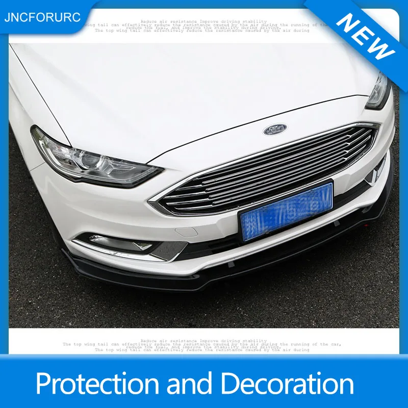 Качественный спойлер для переднего бампера Ford Fusion 2017 18 PP Plastic 3 шт./компл. боди