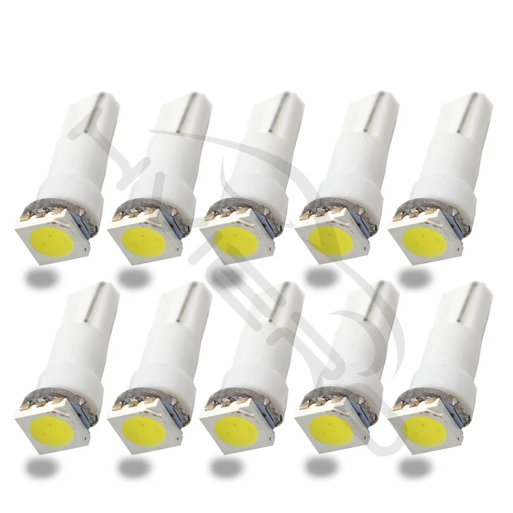 10X T5 5050 1SMD приборные огни приборная панель предупреждающий индикатор белый