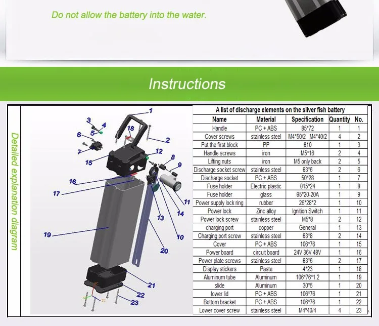 Excellent Silver Fish 48V 8AH ETARIO Battery Modified Mountain E-bike Electric Vehicles Electric Scooter Lithium ion Battery Send Charger 11