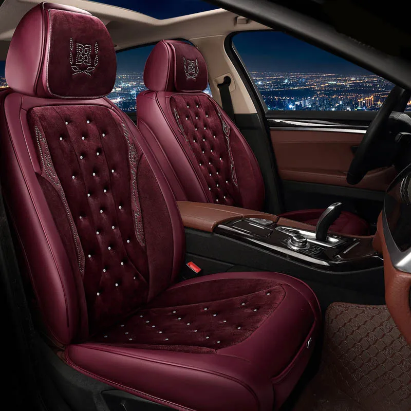 Autumn Winter Car Seat Mat Cushion Thick Plush Cushion Auto Styling Vehicle Accessories 5 Seats