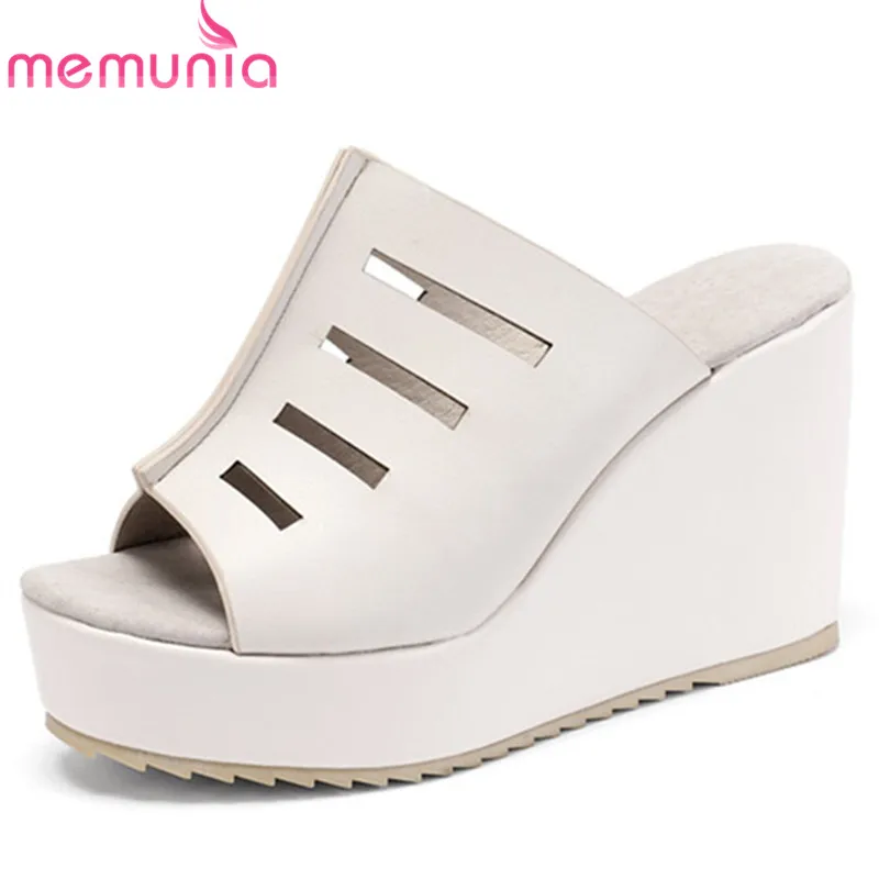 

MEMUNIA 2019 large size 45 women sandals hollow out wedges shoes open toe summer party prom shoes woman platform shoes