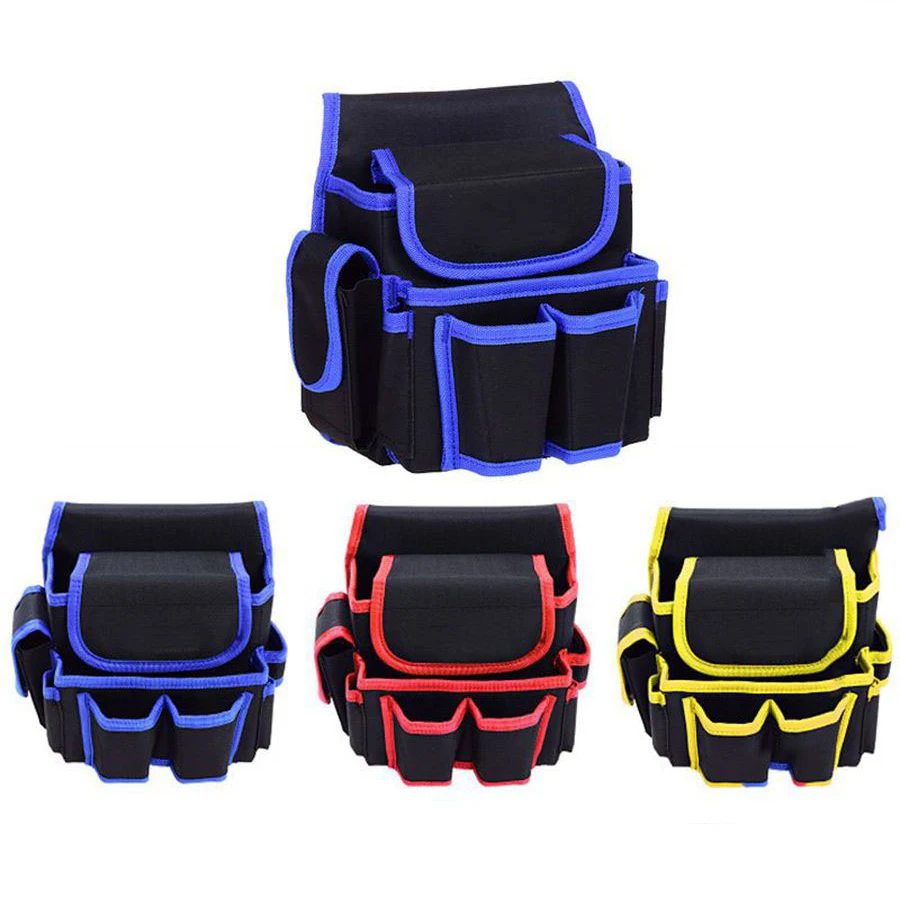 

8 Pouch Thicken Canvas Multi-functional Tool Waist Bag Double Oxford Cloth Electrician Tool Bag With Adjustable Belt