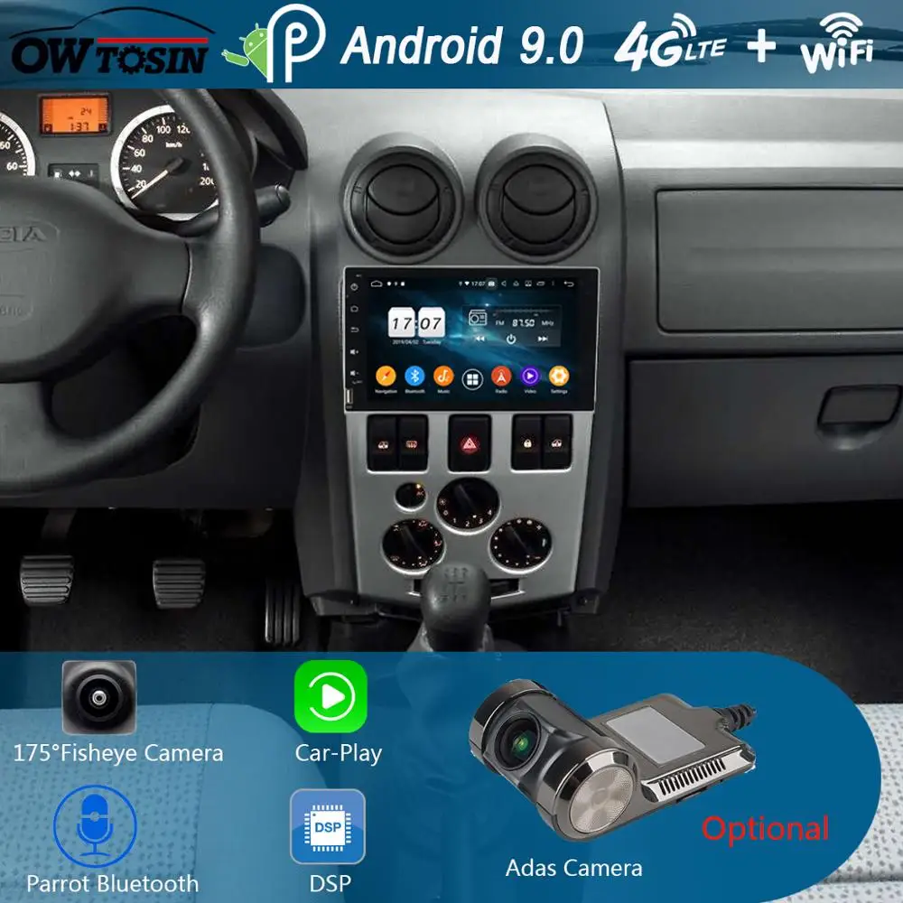 

1920*1080 8"IPS 8Core 4+64G Android 9.0 Car Multimedia Player GPS Radio For RENAULT Logan Tondar 90 DACIA Logan NISSAN Aprio