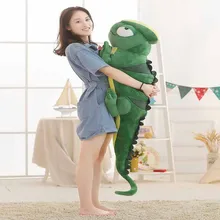 1pc 100cm Simulation Chameleon doll Plush toys simulation animal Personality ornament cushions Tricky funny toy Birthday Present
