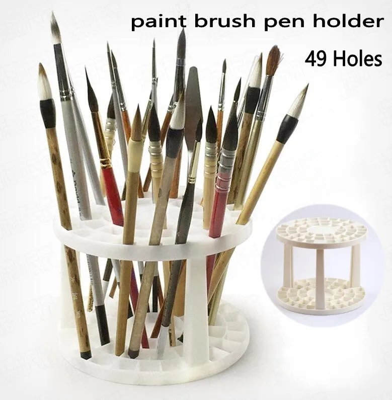 

49 Holes Pen Holders Rack Display Stand Support Holder Painting Brush Pen Holder For Drawing School Supplies