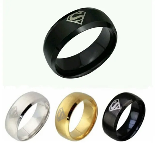 Buy New Punk Boy ring jewelry silver black gold