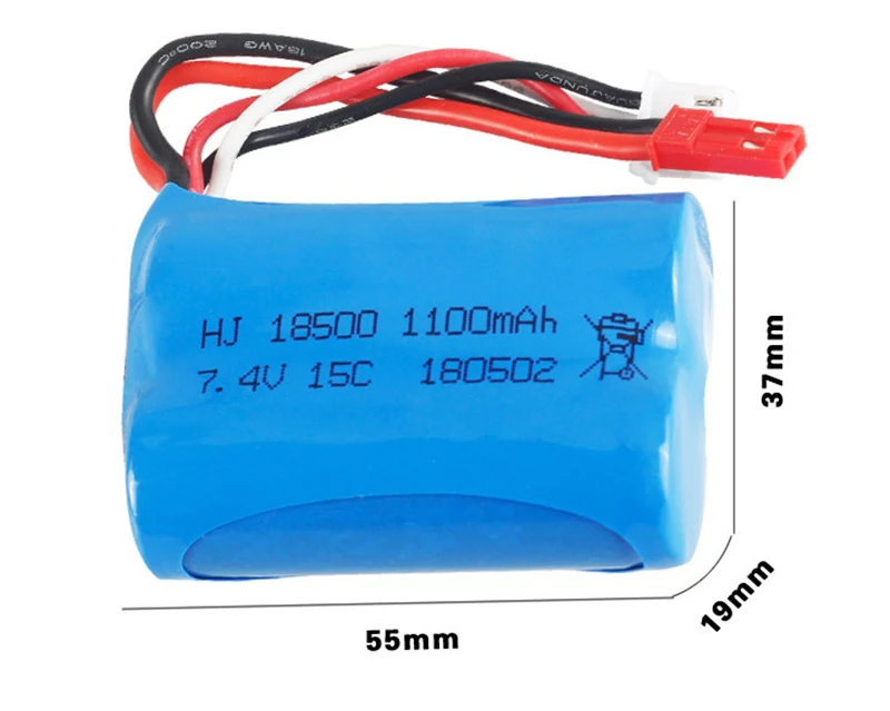 Для MJX T10 T11 T34 7,4 v 1100mAH 15c Lipo батарея для дистанционного управления вертолетом Li-po батарея 7,4 V 18500 игрушки зарядное устройство