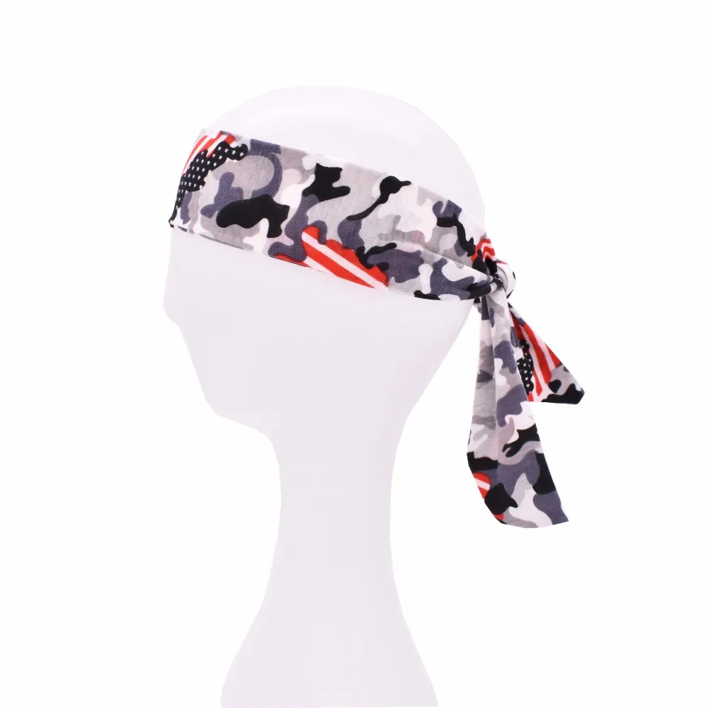 10pcs Tie Back camouflage Headbands Stretch Sports Sweatbands Yoga Hair Band Moisture Wicking Workout Bandanas Running Bands new summer football t shirt shorts sset quick drying wicking sports suit 3d brazil football team uniform oversized beach suit