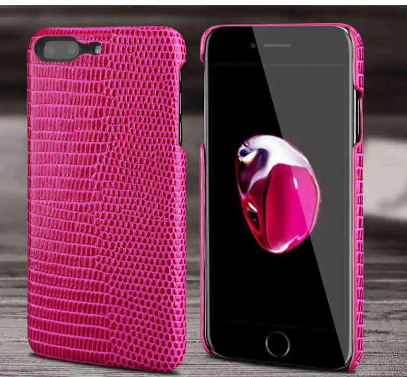 Чехол из натуральной кожи для iPhone 6 S 7 8 Plus роскошный чехол с рисунком ящерицы