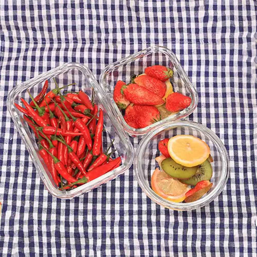 

Glass Meal Prep Food Storage Lunch Box with Free Airtight Snap Locking Lids Prep Freeze Reheat Oven Safe Containers Crisper