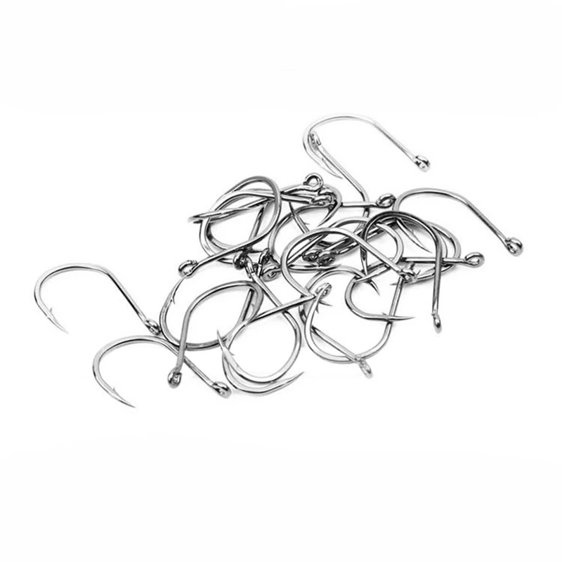 100 Pcs Fishhooks (GF) #4-#12 High carbon steel Fish Hook Carbon Black Bait Holder Set